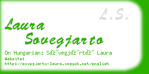 laura sovegjarto business card